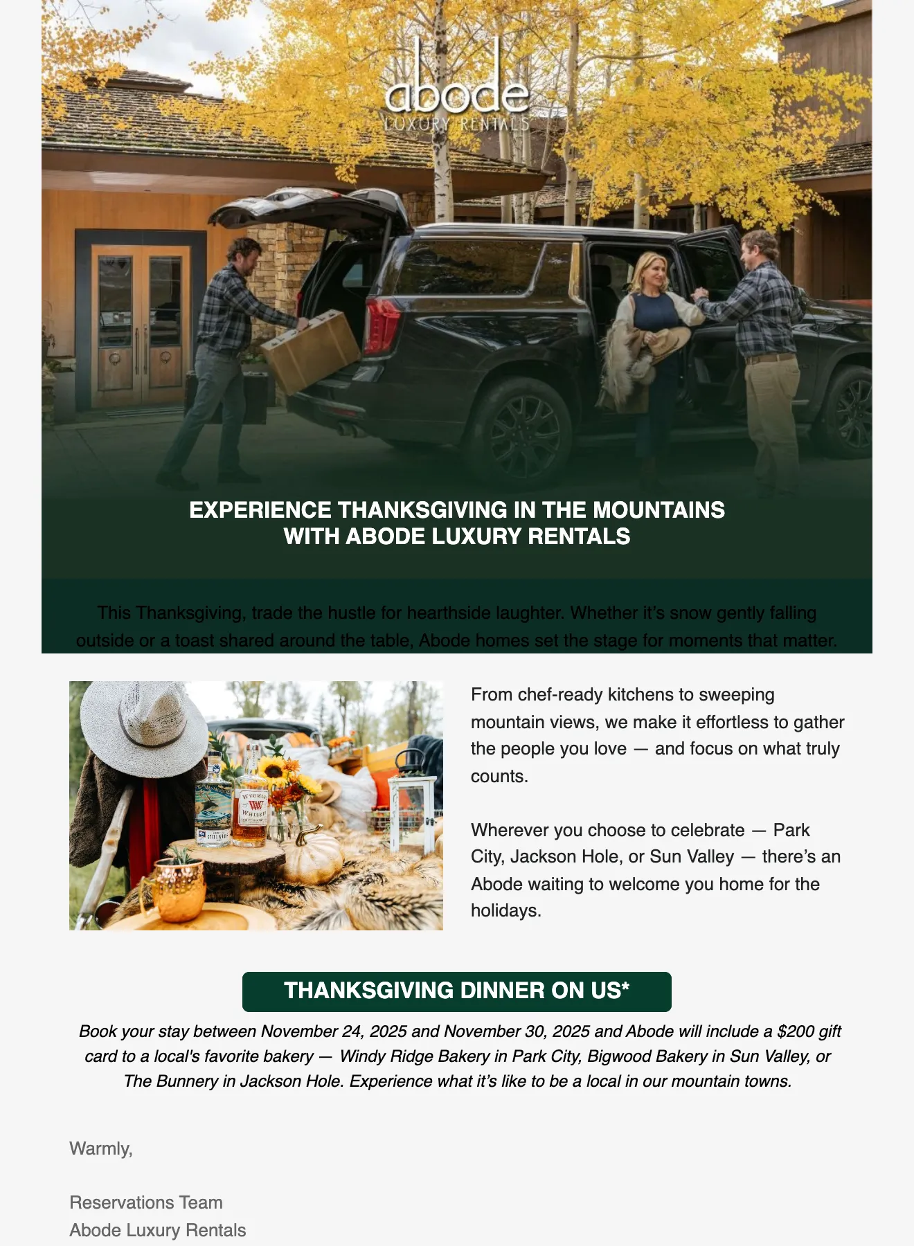 Thanksgiving in the Mountains